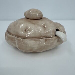 VTG Atlantic Mold Ceramic Baked Potato‎ Sour Cream Condiment Dish W/ spoon